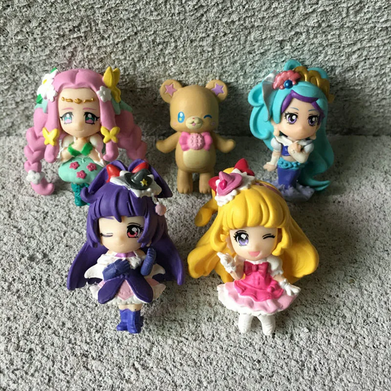 Maho Girls Precure! Экшн-фигурки Asahina Mirai Mofurun Izayoi Riko Hanami Kotoha Q Version модели игрушки с