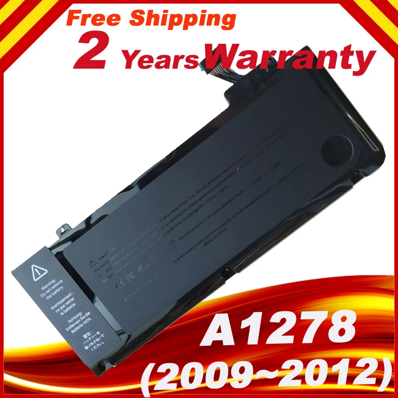 63.5Wh 10 95 V A1322 A1278 Батарея для Apple MacBook Pro 13 &quot2009 2010 2011 MB991LL/MB990LL/MB990J/MC700|Аккумуляторы