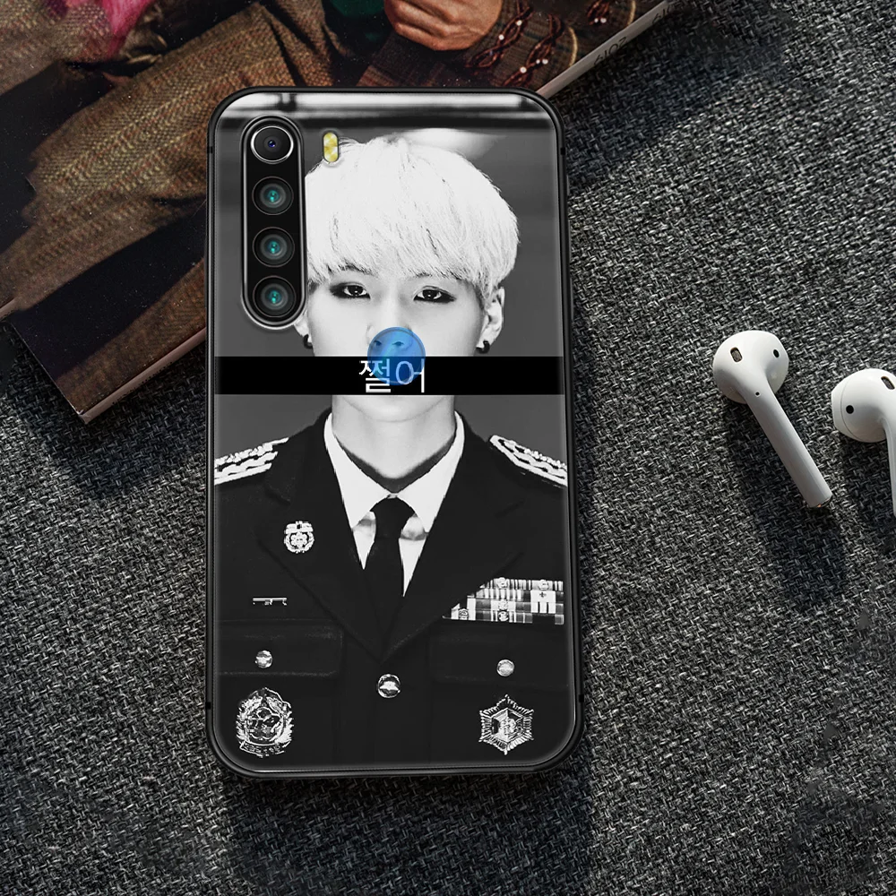 

Bangtan Boys SUGA Phone Case Cover Hull For XIAOMI Redmi 7 7a 8 8a 9 10X NOTE 6 7 7s 8 8t 9 9s Pro Max black Bumper Tpu Funda 3D