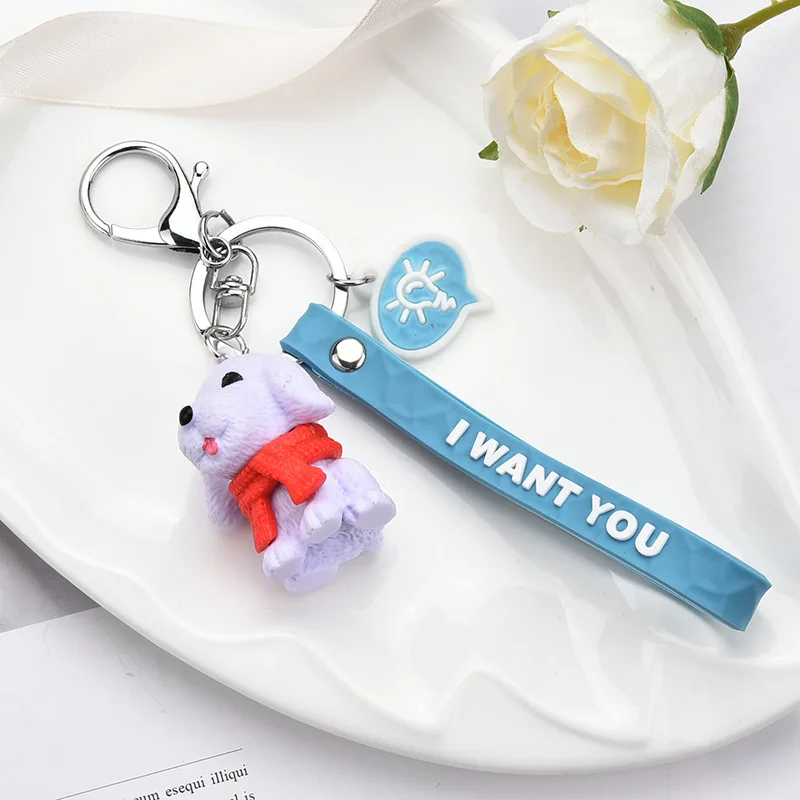 1 шт. брелок с симпатичной собакой полимерный для домашних животных ключей сумка