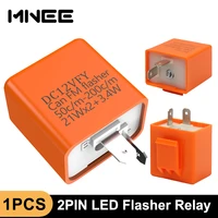 led flasher relay 12v adjustable frequency of turn signal light 2 pins flashing blinker relays for motorcycle accessories