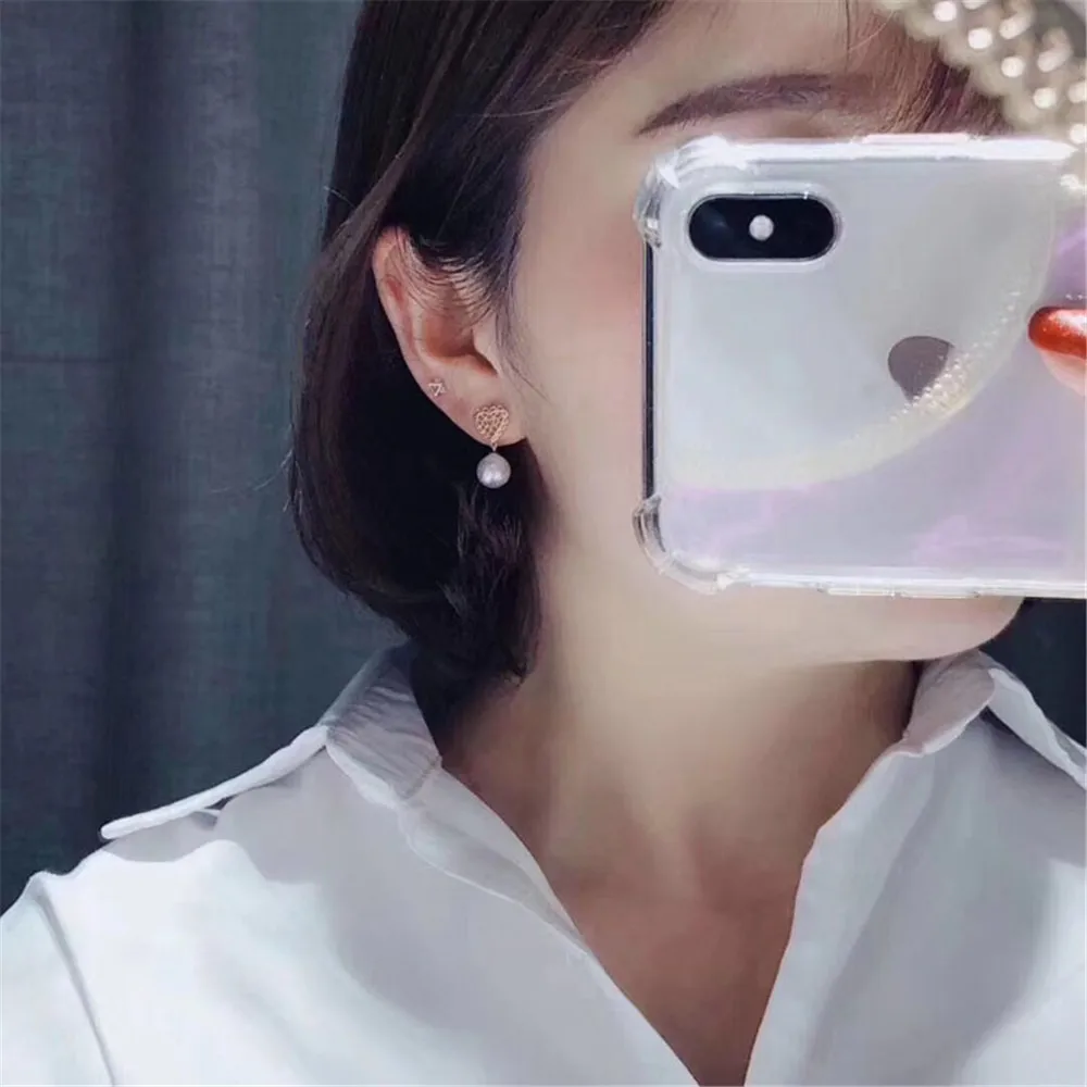 

Real Solid 925 Sterling Silver Pearl Stud Earrings Accessories Findings DIY Jewelry Ear Hook Blank Empty Support