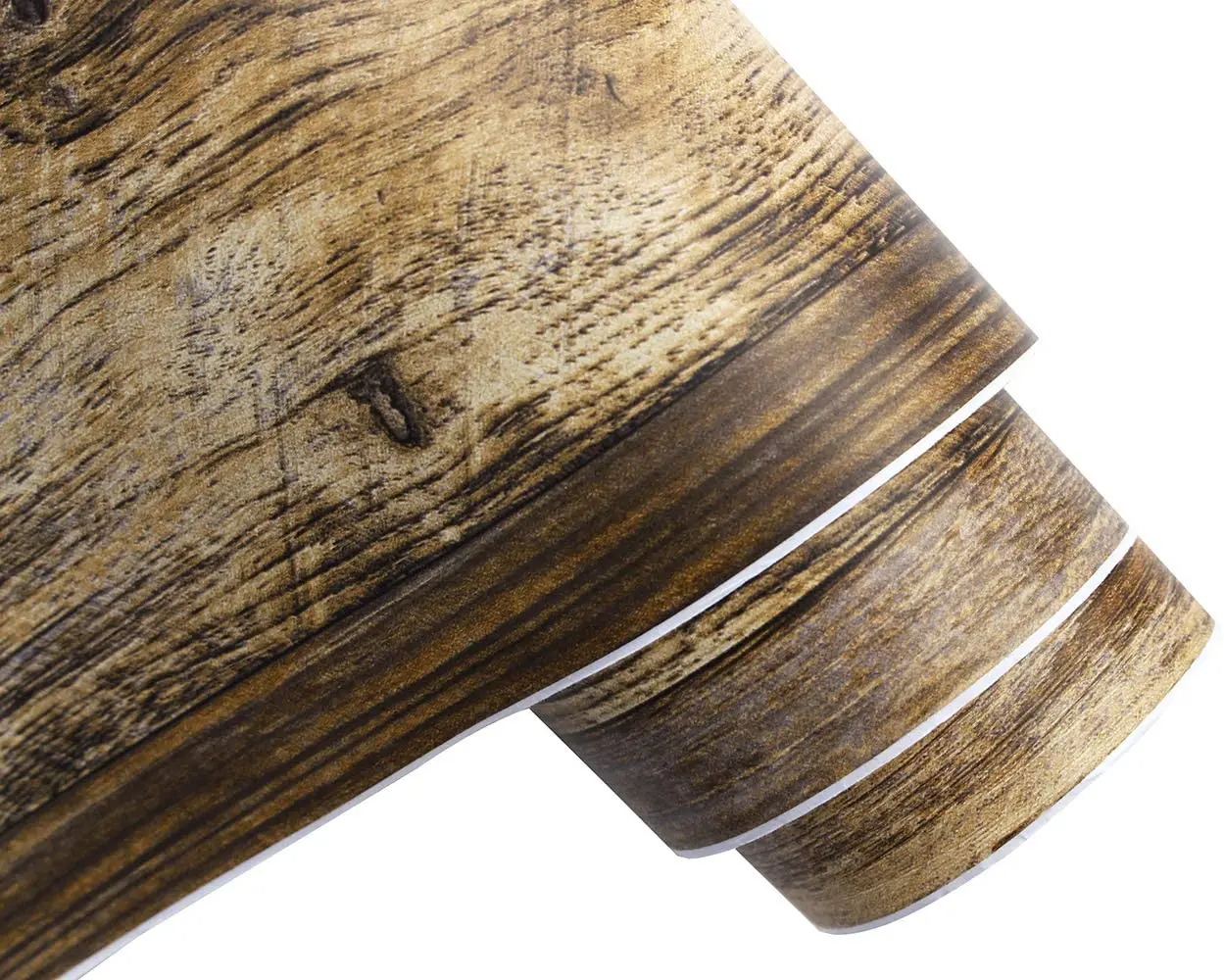 

Wood Plank Distressed Peel and Stick Rustic Wood Grain Pattern Removable Self Adhesive Brown Shiplap Vinyl Film Wooden Wallpaper