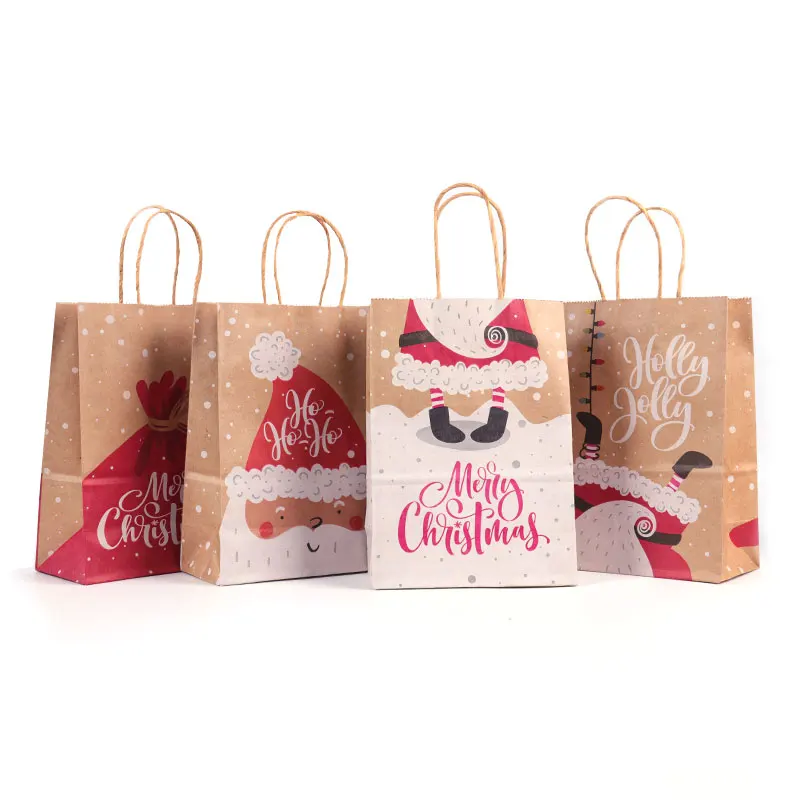 Рождественский Адвент-календарь на 24 дня наклейки из крафт-бумаги для подарков