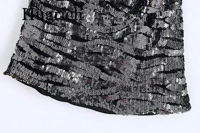 Винтажные черные женские платья с блестками весна-осень 2020 новые модные вечерние