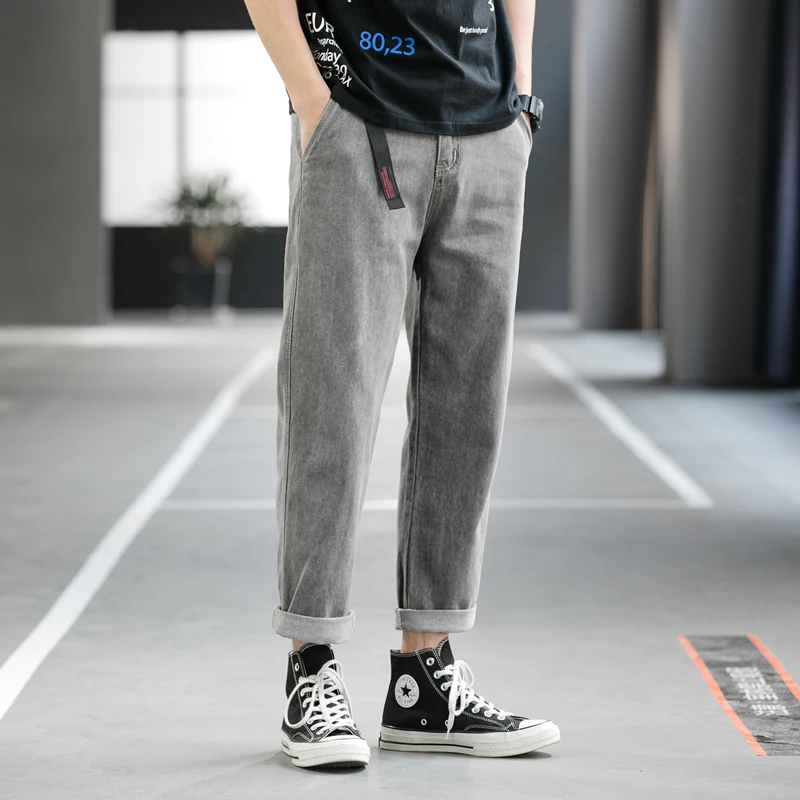 Men's Vintage Straight Jeans Plus Size Hip Hop Blue Cargo Jean for Men Mens Denim Pants Fashion 2020 Trousers | Мужская одежда