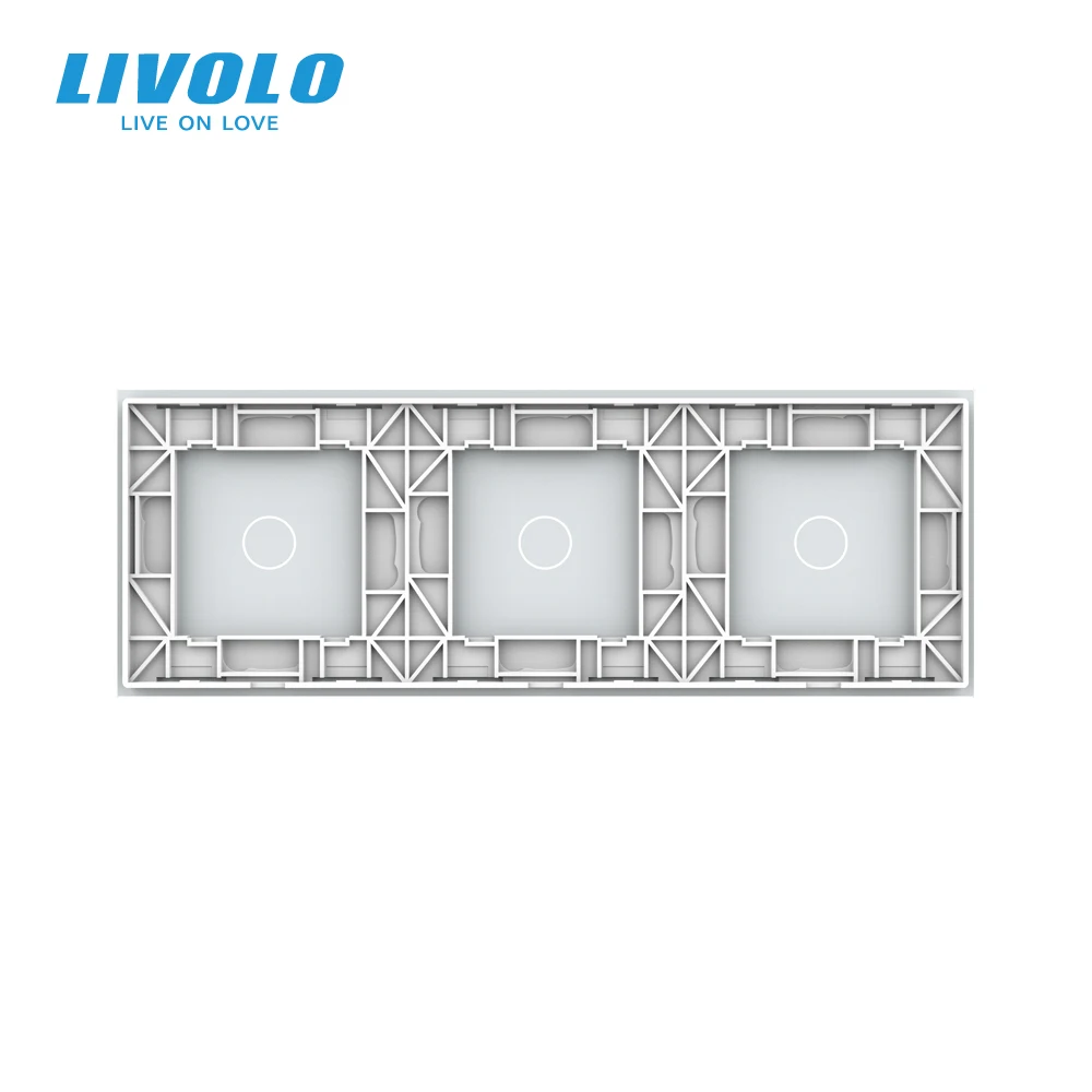 Роскошное белое жемчужное Хрустальное стекло Livolo 222 мм * 80 только панель тройная
