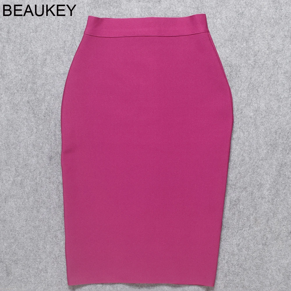 BEAUKEY фуксия 2019 Новое Женское Бандажное одноцветная бальная юбка одежда для