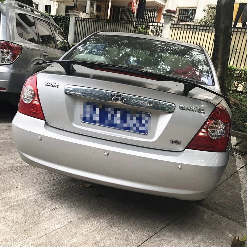 Для Hyundai Elantra спойлер 2003 2007 ABS Материал заднее крыло автомобиля грунтовка цвет на