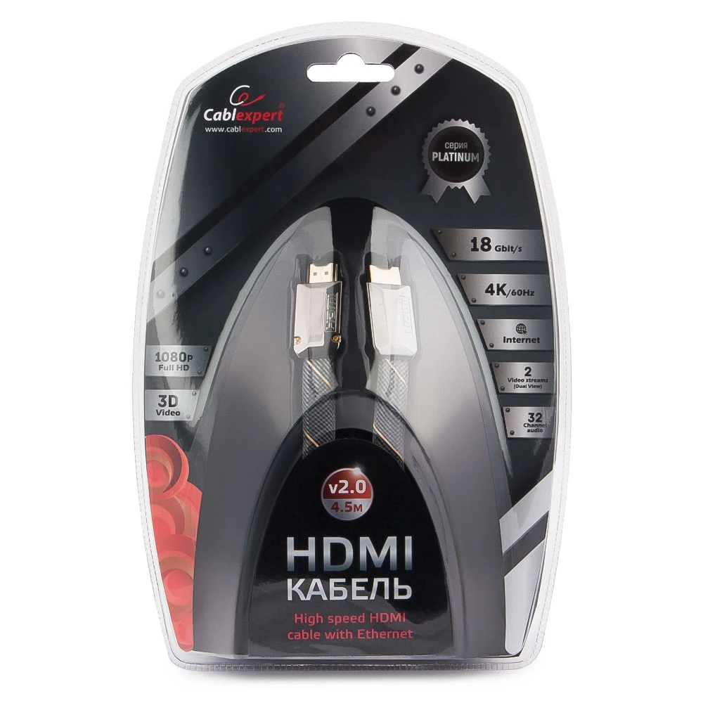 Аксессуар Gembird Cablexpert Platinum HDMI M v2.0 3m CC-P-HDMI04-3M | Электроника