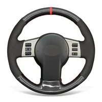 car steering wheel cover black carbon fiber suede for infiniti fx fx35 fx45 2003 2008 nissan 350z 2003 2009 car accessories