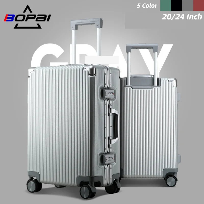 

BOPAI Trolley Luggage Fashion Elegant Rolling Wheels Luggage Suitcase Men And Women Boarding Large Capacity Cabin Travel Bag