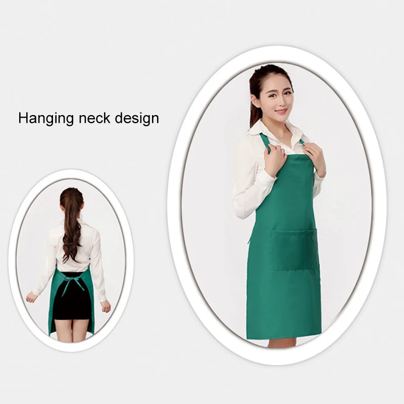 

Newly 2 Pcs Womens Mens Aprons with Pockets Durable Restaurant Aprons for Chefs Kitchen FIF66