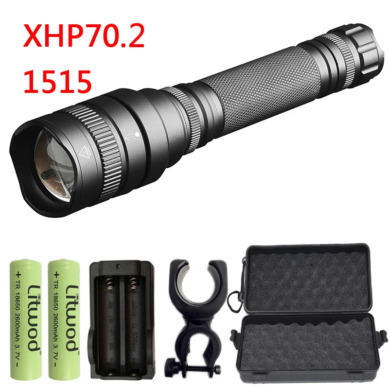 Option D Litwod Z25 5000лм CREE XHP70.2 32 Вт Мощный тактический светодиодный фонарик с увеличительным объективом 2 шт. 18650 аккумулятор - Испускаемый цвет: Option D