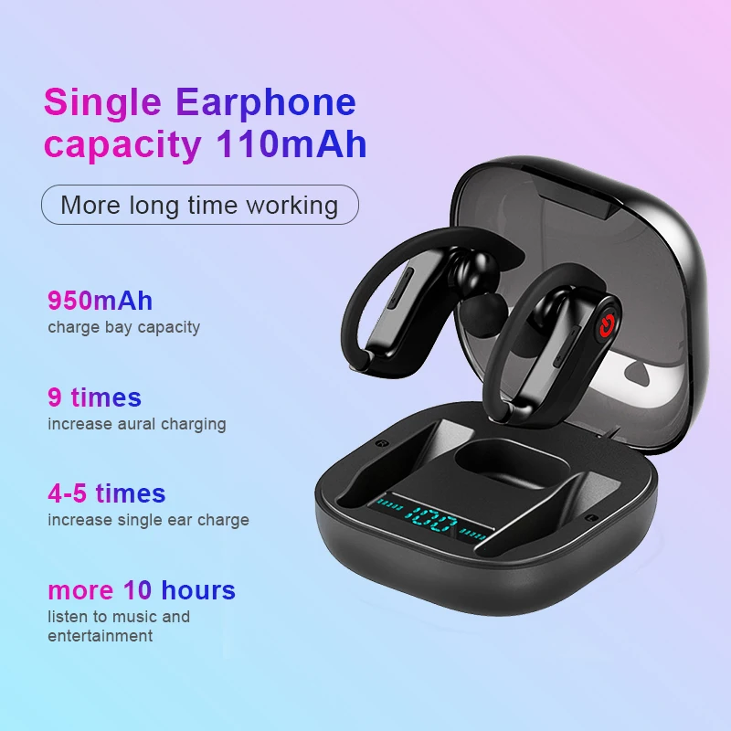Беспроводные наушники Mgoman True Q62 HBQ PRO Bluetooth 5 0 стереонаушники с крючком спортивные