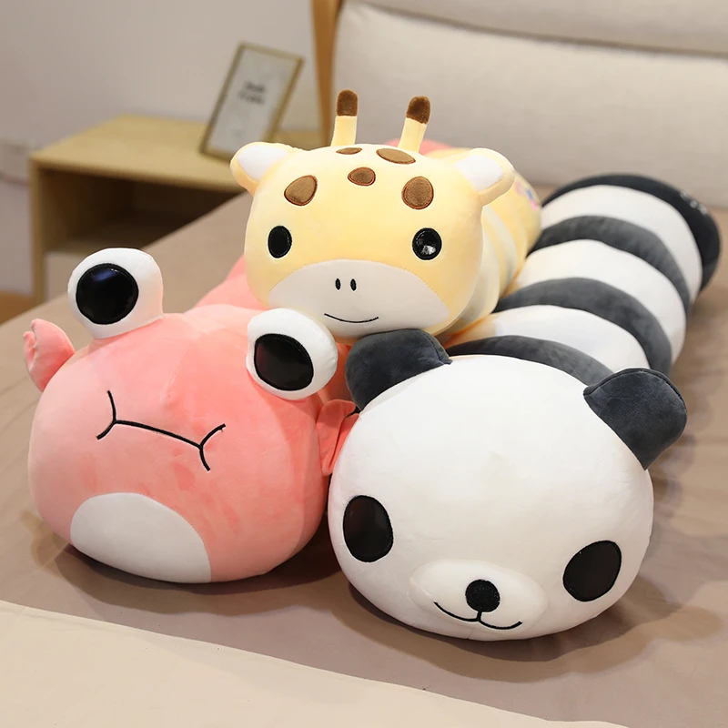 

Big Plush Pillow Toys Kawaii Plush Panda /Forg/Giraffe Toys Pillow Caterpillar Shaped Toys Cute Children's Toys Girls Sleep Toy