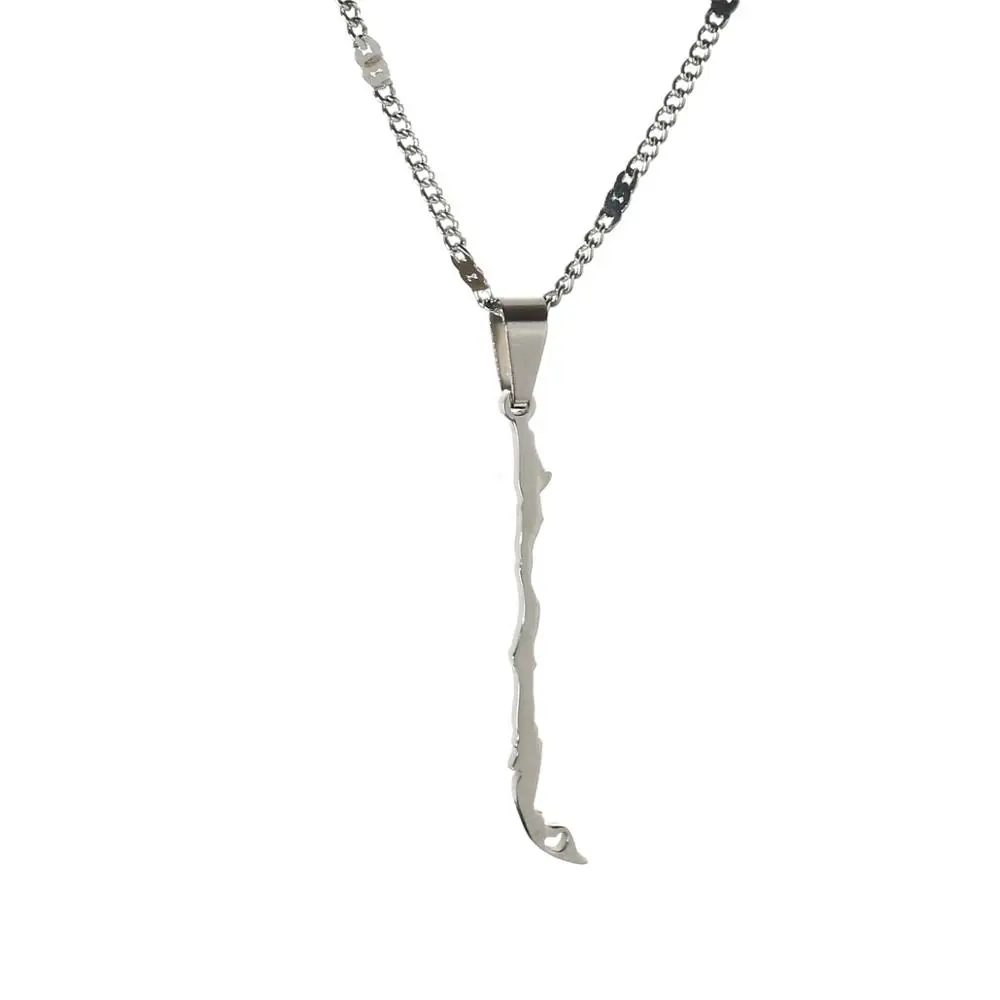 Нержавеющая Сталь Серебряный цвет Чили карта Подвесные Ожерелья модные