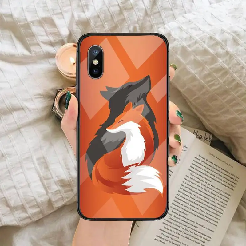 

Anime funny foxs lovely Phone Cases Tempered glass For iphone 6 6S 7 8 plus X XS XR 11 12 mini PRO MAX