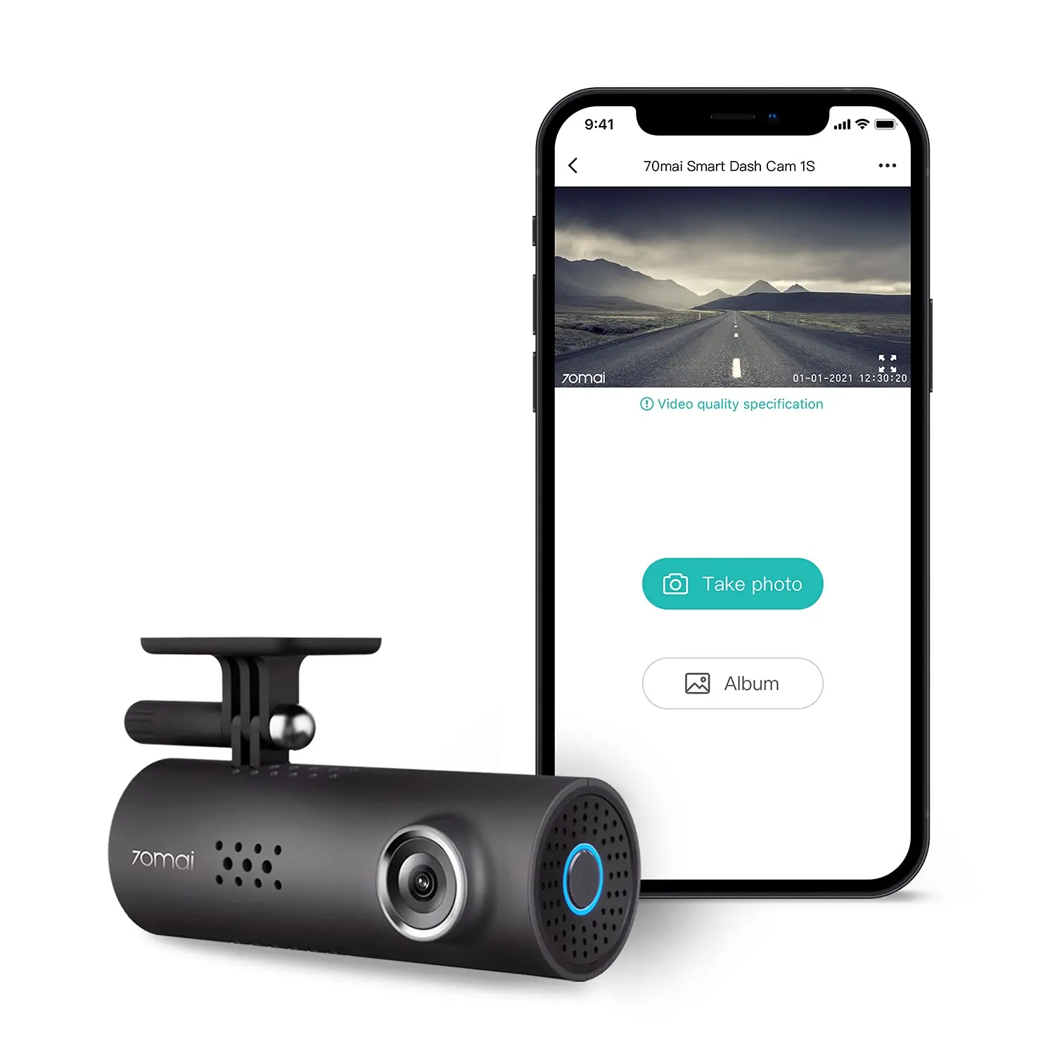 

Видеорегистратор 70Mai Dash Cam 1S, 1080p, с функцией ночного видения