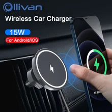 15W Magnetic Wireless Car Charger Mount Universal Phone Fast Charging Dock Station For iPhone 12 Mini 11 Xiaomi Car Phone Holder