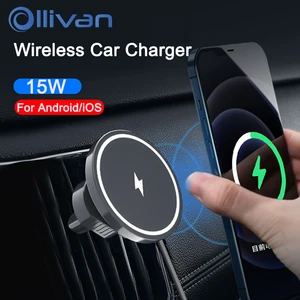 15w magnetic wireless car charger mount universal phone fast charging dock station for iphone 12 mini 11 xiaomi car phone holder free global shipping