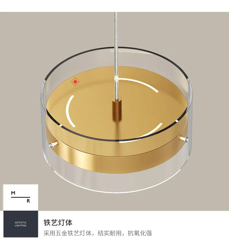 Датская Подвесная лампа для ресторана одноголовочный светильник в