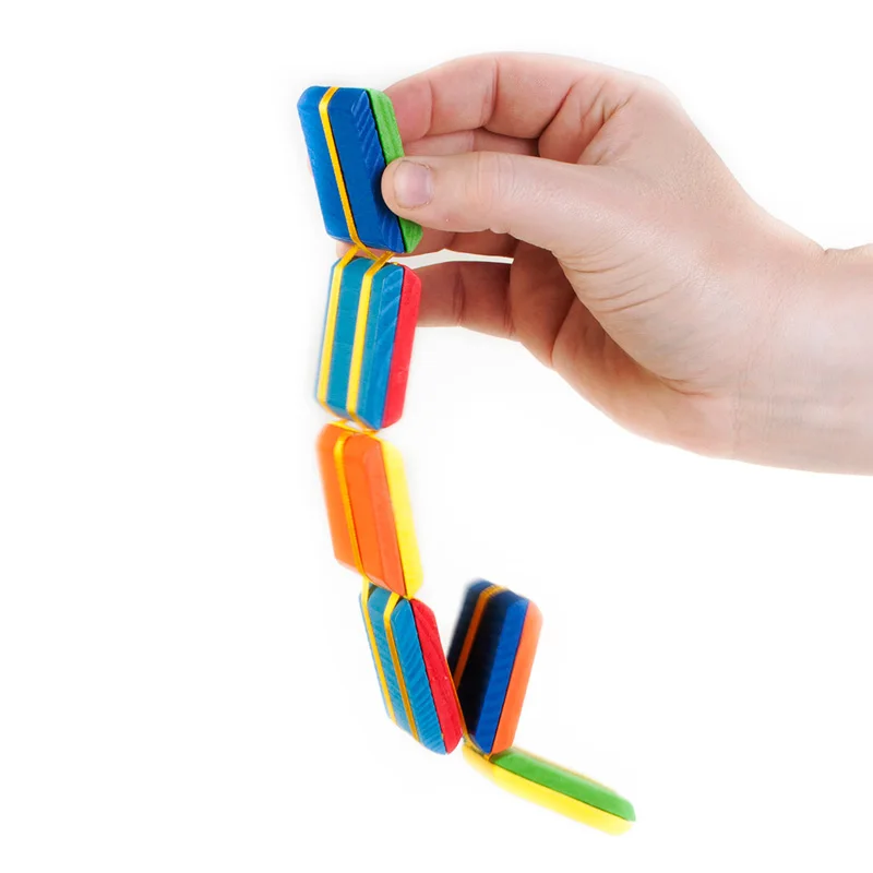 

New Flipo Flip Colorful Flap Wooden Ladder Change Visual Illusion Novelty Decompression Children's Fidget Toy Gift