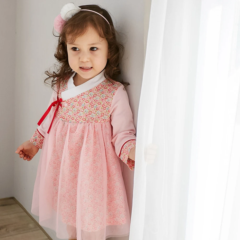 Детское традиционное платье Hanbok для девочек в Корейском стиле милое детвечерние