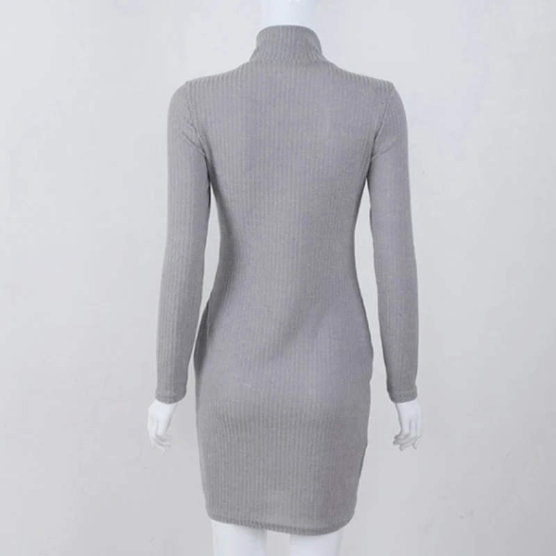 

Winter Dress Knitted Sweater Dress Women Plus Size 2020 Fashion Pencil Party Dress Vestidos Black White Bodycon Dresses