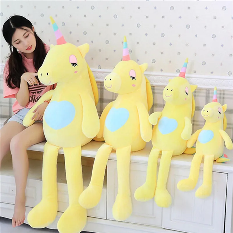 Новый большой мягкий зверей единорогов Плюшевые игрушки рождественское платье