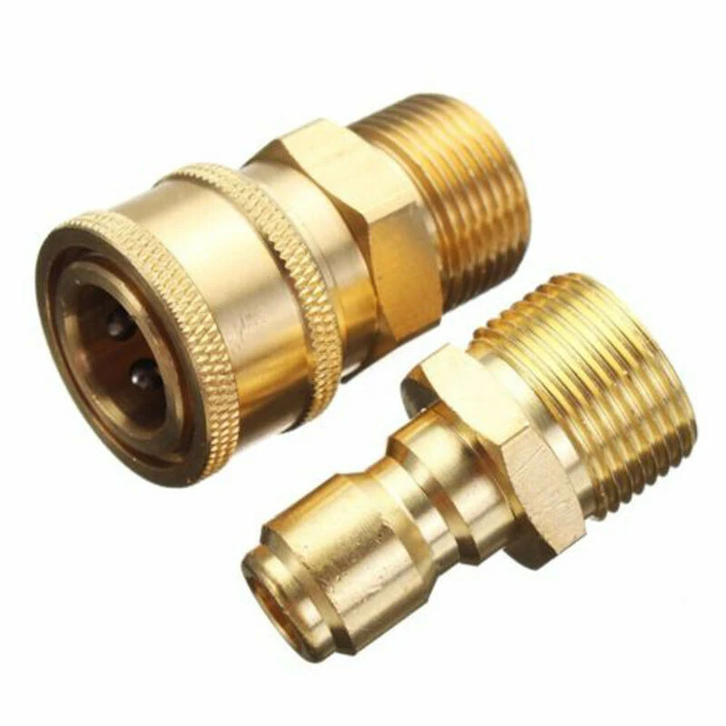 

2pcs 3/8\\\" M22 Pressure Car Washer Quick Disassemble Release Adapter Connector UK