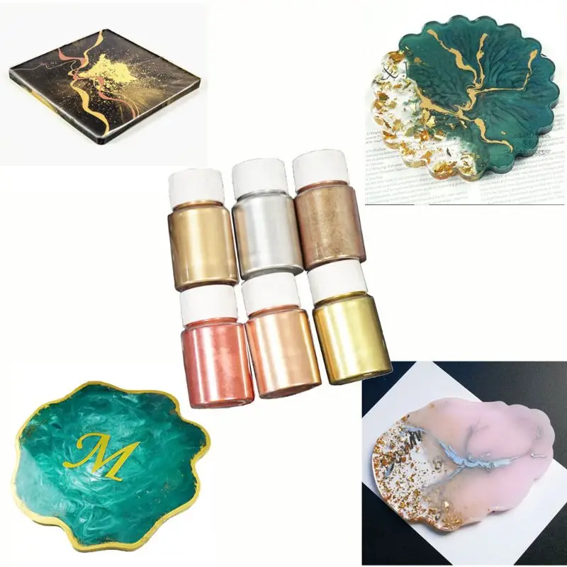 

10g Metal Mirror Marble Metallic Resin Pigment Kit Pearl Powder Epoxy Resin Colorant Glitter Resin Dye Jewelry Making