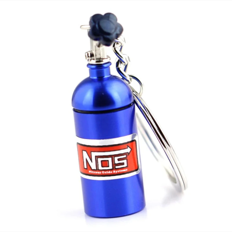 Mini Creative NOS Bottle Keychain Car Accessories Auto Metal Keyring Keyfob Vehicle Pendant Supplies Dropship | Автомобили и