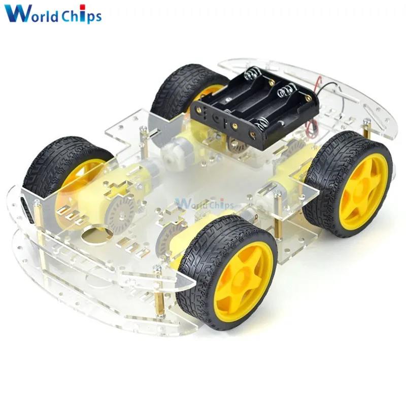 Diymore 4WD робот умный автомобиль шасси наборы с кодером скорости diy комплект для Arduino