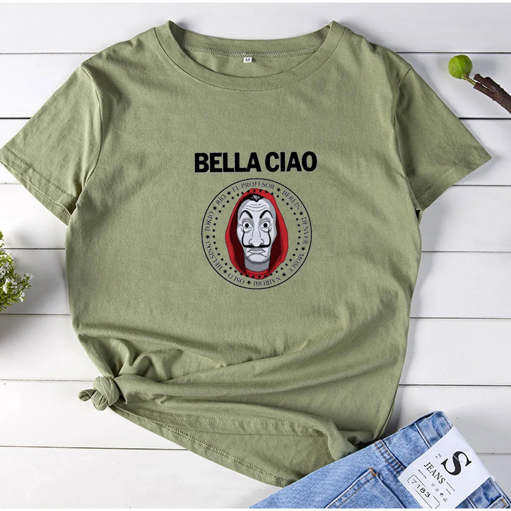 

Женская футболка BELLA Hello Graphic, Модная хлопковая футболка, повседневная женская футболка с забавным принтом графики, женская футболка