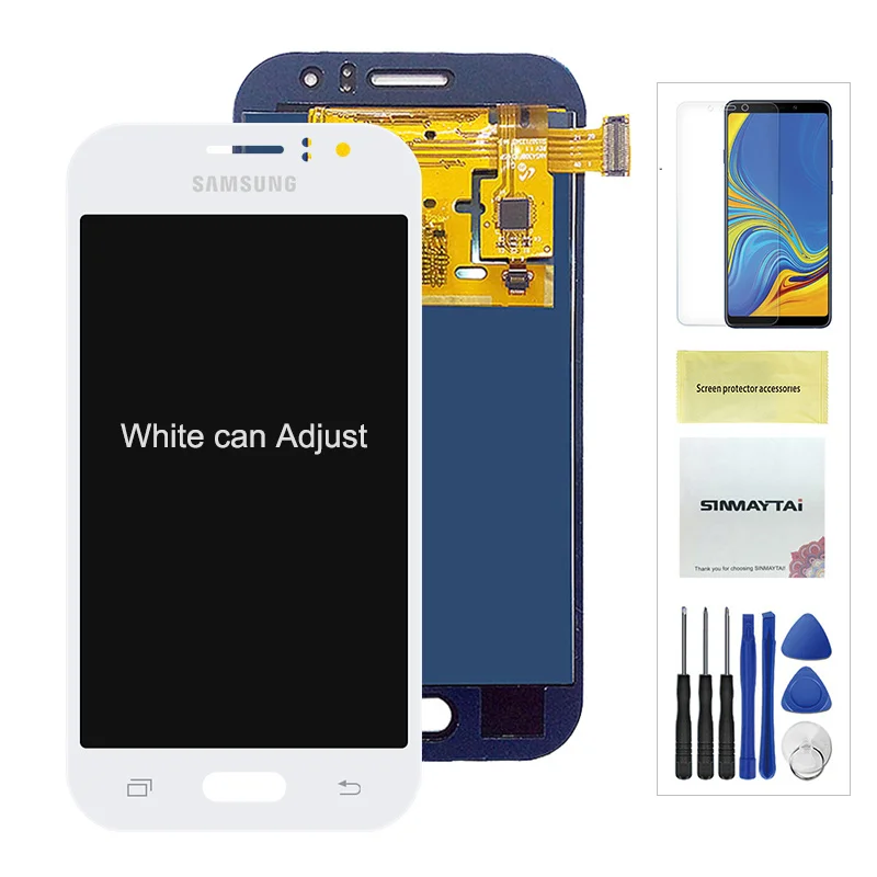 4,3 ''J111 ЖК-дисплей для samsung Galaxy J1 Ace J111 J111F J111M J111FN ЖК-дисплей сенсорный дигитайзер сенсор сборка бесплатные инструменты - Цвет: Adjustable White