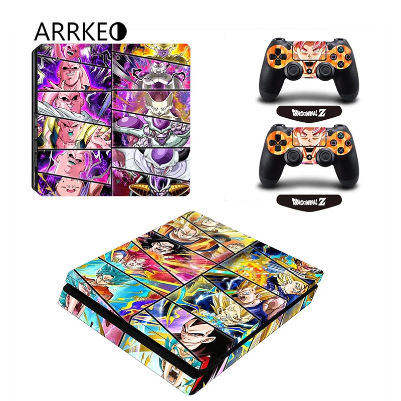 ARRKEO Dragon Ball Guko Vegeta Buu Frieza виниловая крышка PS4 тонкие наклейки на кожу для sony playstation 4 тонкая консоль и 2 контроллера