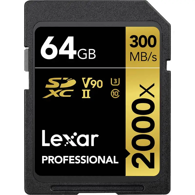 Lexar профессиональная sd-карта 2000x300 МБ/с высокоскоростная SDHC SDXC 32 Гб 64 Гб 128 ГБ UHS-II U3 карта памяти для видео 4K Full HD