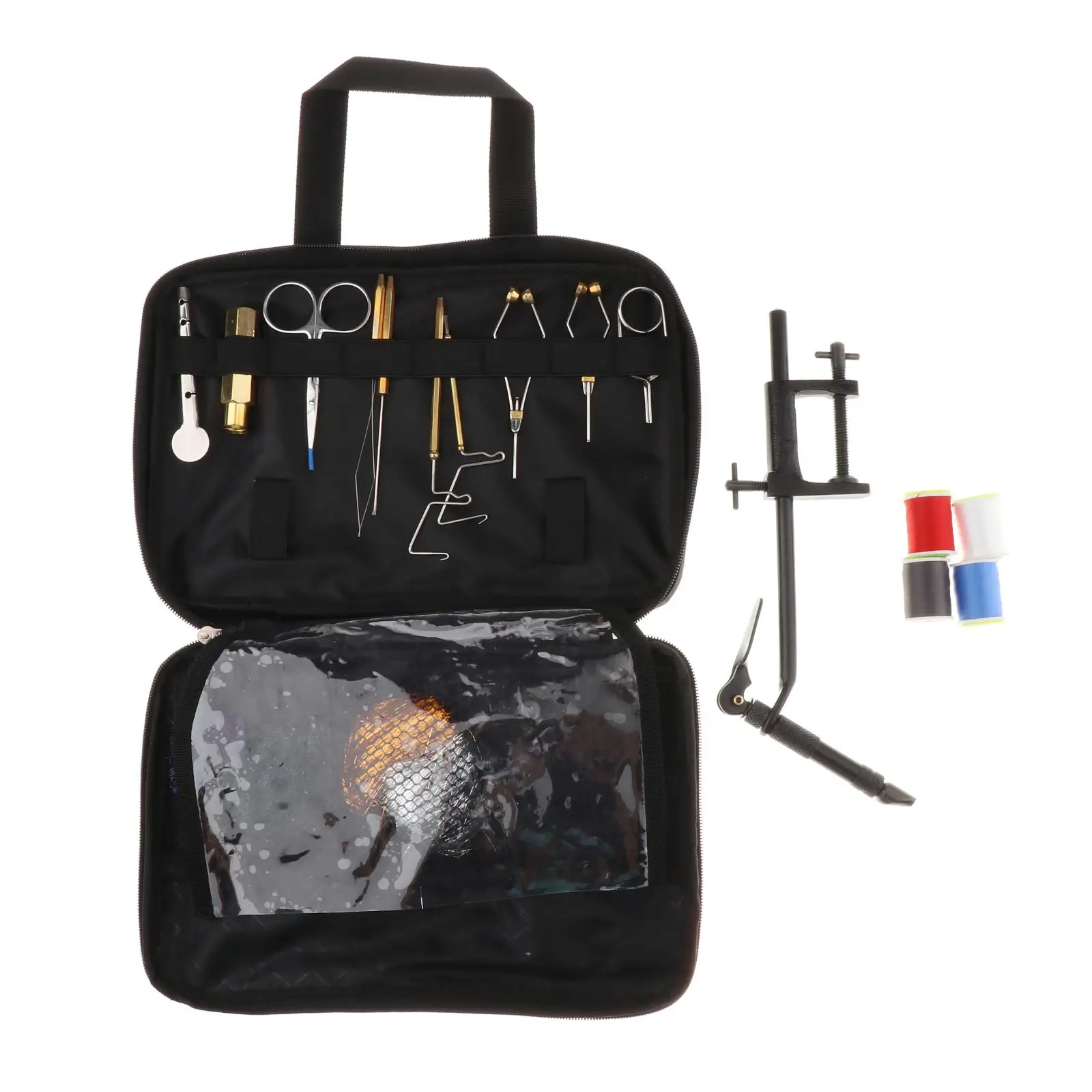 

Fly Tying Kits Novices Experts AA Vise Fly Fishing Tie Tools Set Tackles Bag