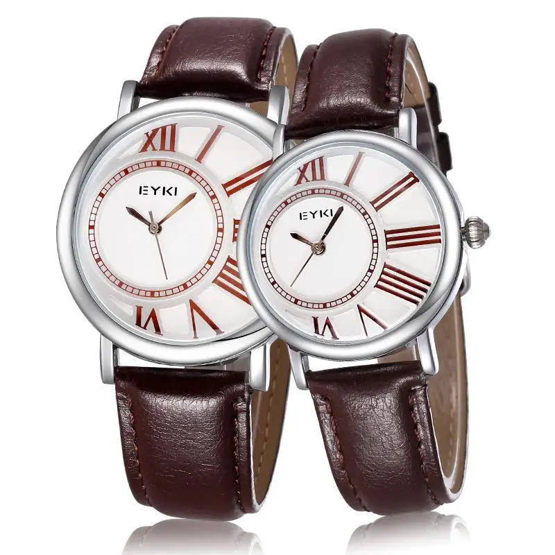 Новинка 2020 мужские и женские часы с кожаным ремешком Модные индивидуальные
