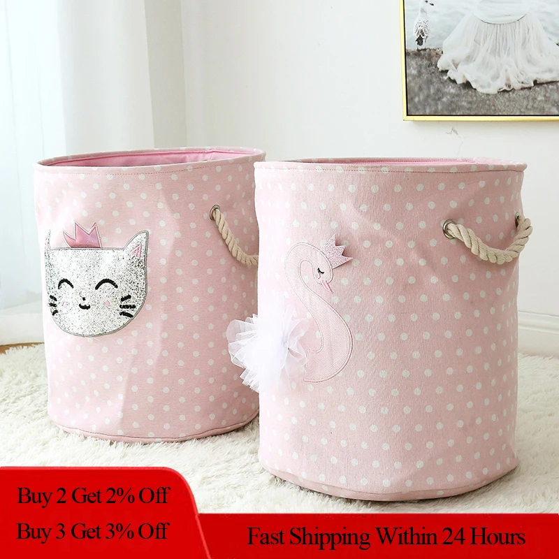 

Foldable Laundry Basket for Dirty Clothes for kids baby Toys canvas large storage hamper kids baby Home Organizer