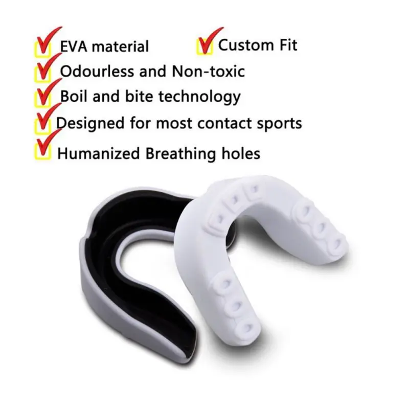 

Mouth Guard Shockproof Food Grade Outdoor Training Accessories Boxing Sanda Taekwondo Basketball EVA Oral Teeth Safety Protector