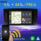Автомобильный мультимедийный плеер, 8 дюймов, 1280x720P, Android 10,0, PX6, 4 Гб + 64 ГБ, DVD, для SKODA OCTAVIA 2009-2015, GPS-навигация, радио, беспроводной Carplay