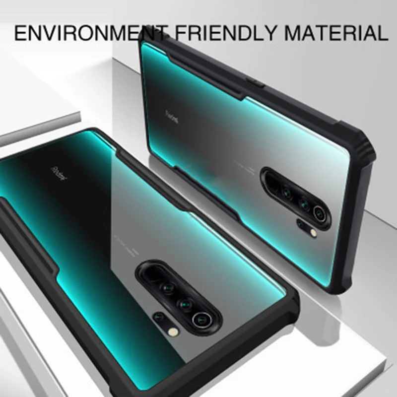 Прозрачный ударопрочный акриловый чехол для Xiaomi Mi CC9 Pro Note 10 CC9e A3 Redmi 8 7s 7 8T 8A POCO X2