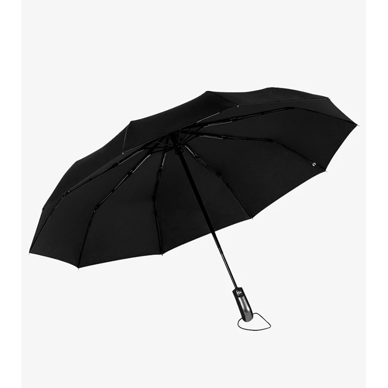 

Three Folding Automatic Umbrella Windproof Adult Dual Use Oversized Umbrella Student Black Parapluie Household Products EF50UB
