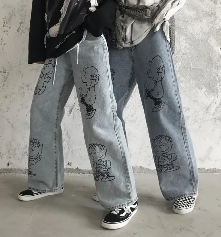 

New Straight Loose High Waist Wide Leg Jeans