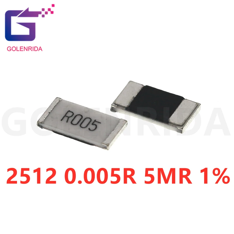 

50PCS 2512 SMD Resistor 1% alloy resistor 2W 0.005R 0.005 ohm 5mR R005