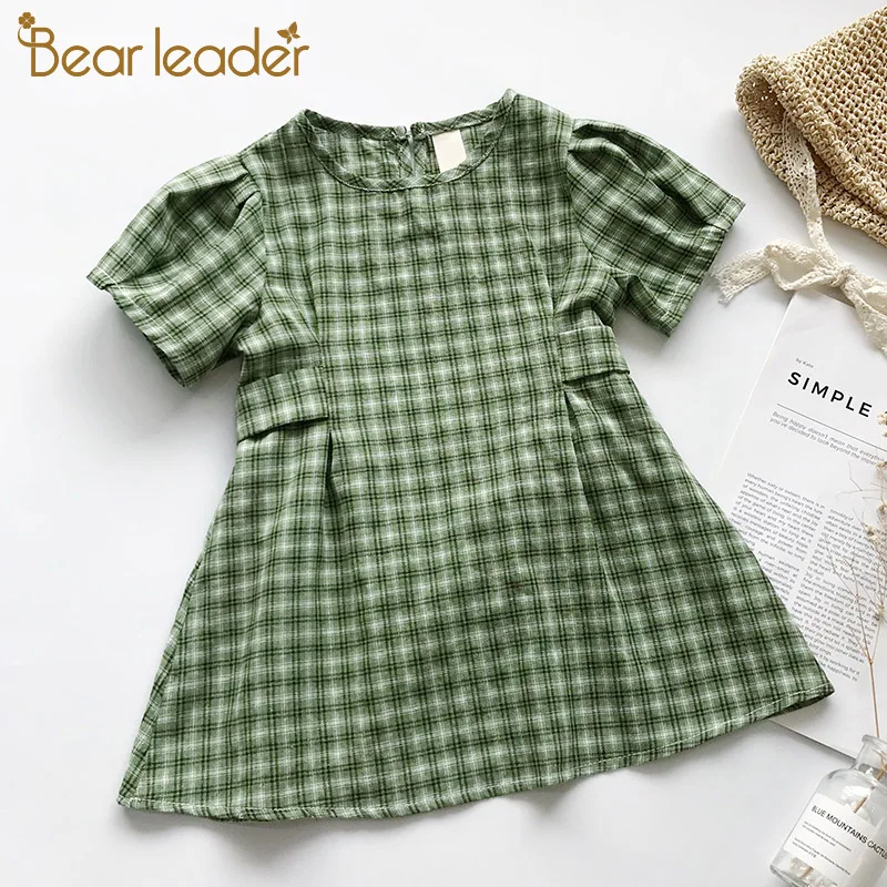 Bear Leader Girls Dresses 2020 New Summer Rainbow Print Vest Dress Fashion Sleeveless Clothes For 2-6 Years | Детская одежда и