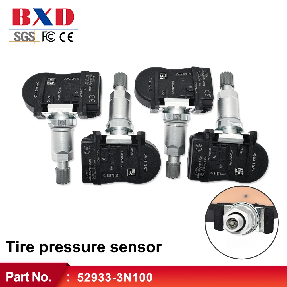 

1/4PCS TPMS Tire Pressure Monitor Sensor 52933-3N100 529333N100 529332M650 S180052092C For Hyundai Accent Kia Sorento