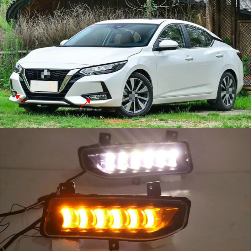 Дневные ходовые огни светодиодные водонепроницаемые 12 В 2 шт. для Nissan Sentra Sylphy 2019